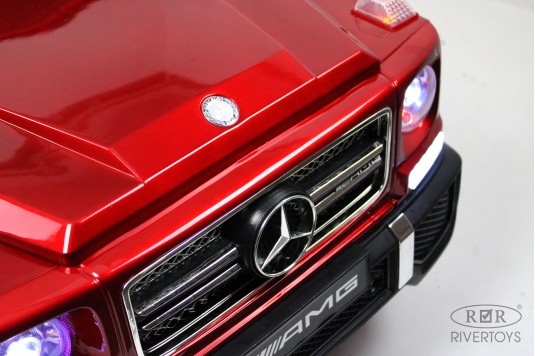 Детский электромобиль Мercedes-Benz AMG G65 4WD вишневый глянцевый