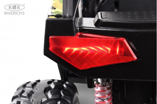 Детский электромобиль A707AA LUX NEW 4WD зеленый камуфляж