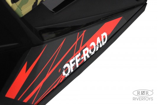 Детский электромобиль A707AA LUX NEW 4WD зеленый камуфляж