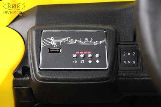 Детский электромобиль C111CC-B желтый