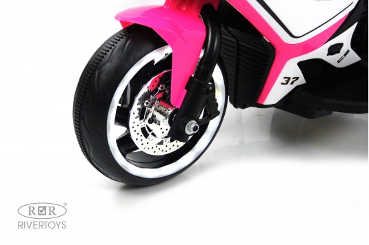 Детский электромотоцикл K222AM розовый