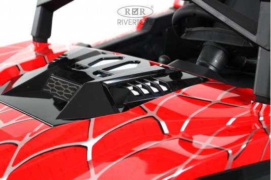 Детский электромобиль A707AA LUX NEW 4WD красный спайдер