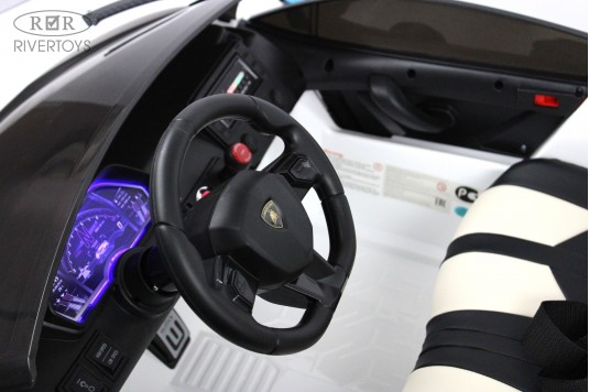 Детский электромобиль Lamborghini Aventador SVJ (A111MP) белый
