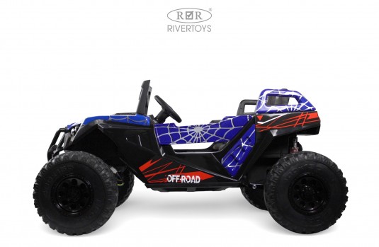 Детский электромобиль A707AA LUX NEW 4WD синий спайдер
