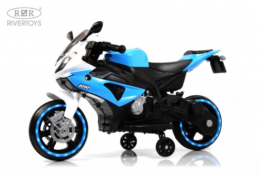 Детский электромотоцикл X002XX бело-синий