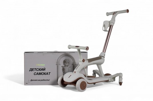 Детский cамокат-беговел HB-111 белый