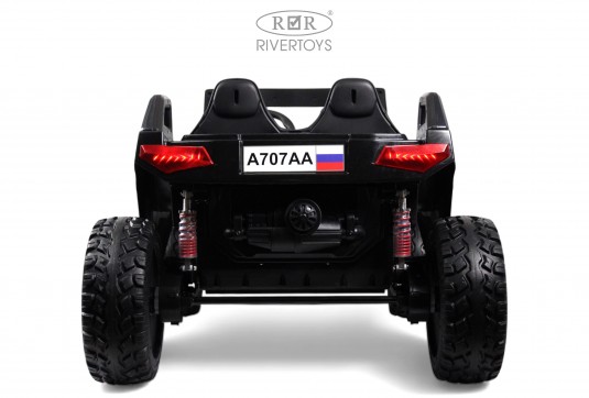 Детский электромобиль A707AA LUX NEW 4WD черный карбон