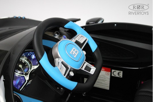 Детский электромобиль Bugatti Divo (HL338) черный глянец