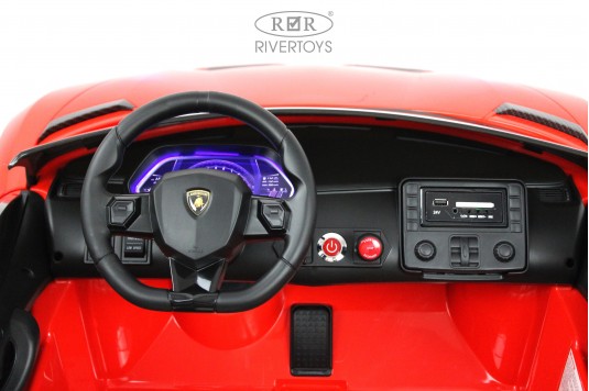 Детский электромобиль Lamborghini Aventador SVJ (A111MP) красный