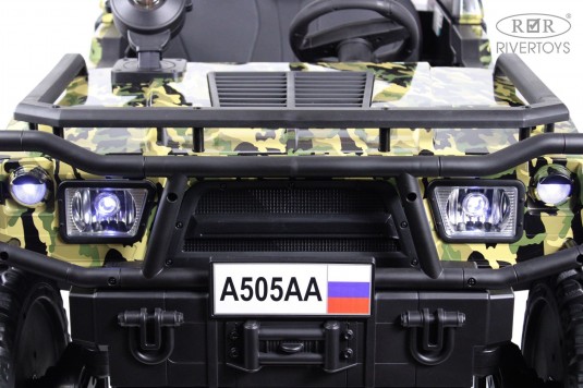 Детский электромобиль A505AA-LUX зеленый камуфляж Детский электромобиль A505AA-LUX зеленый камуфляж