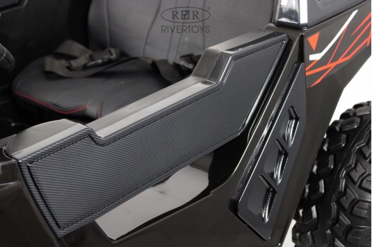 Детский электромобиль A707AA LUX NEW 4WD черный карбон