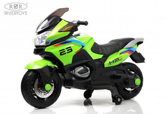 Детский электромотоцикл H222HH зеленый