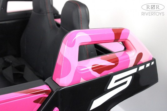 Детский электромобиль A707AA 4WD розовый камуфляж