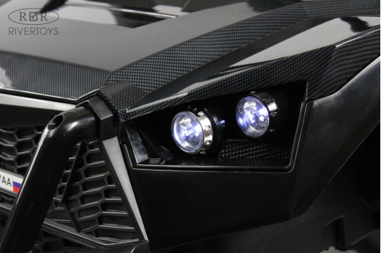 Детский электромобиль A707AA LUX NEW 4WD черный карбон