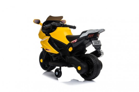 Детский электромотоцикл S602 желтый