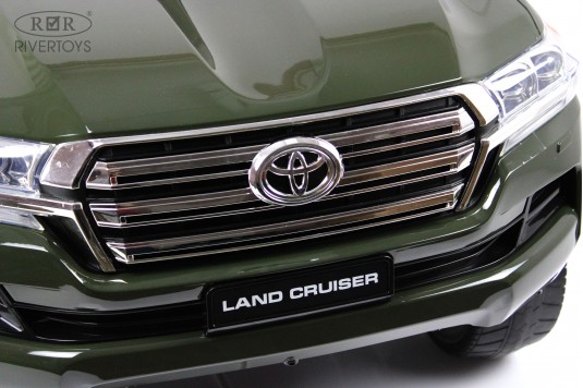 Детский электромобиль Toyota Land Cruiser 200 (JJ2022) зеленый глянец