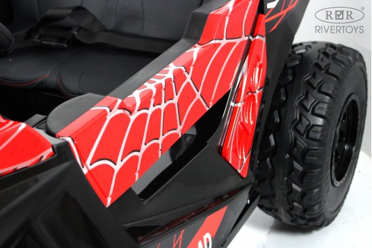 Детский электромобиль A707AA LUX NEW 4WD красный спайдер