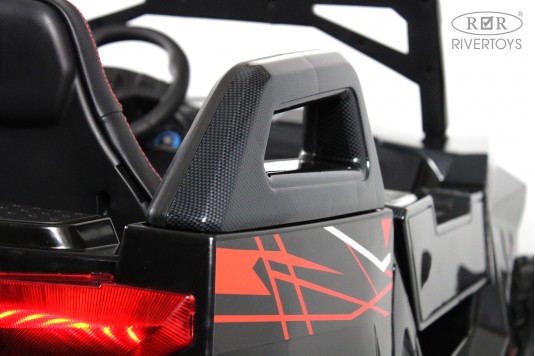 Детский электромобиль A707AA LUX NEW 4WD черный карбон