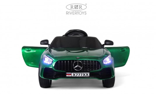 Детский электромобиль Mercedes-Benz AMG GT X777XX зеленый глянец