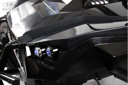 Детский электромобиль A707AA LUX NEW 4WD черный карбон