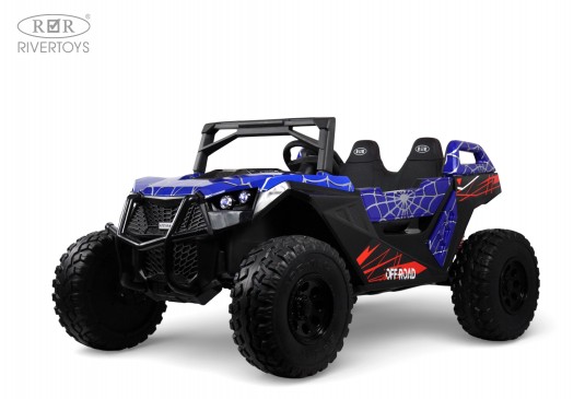 Детский электромобиль A707AA LUX NEW 4WD синий спайдер
