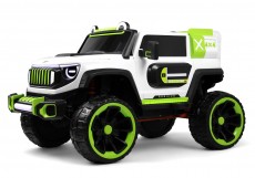 Детский электромобиль E007EE бело-зеленый