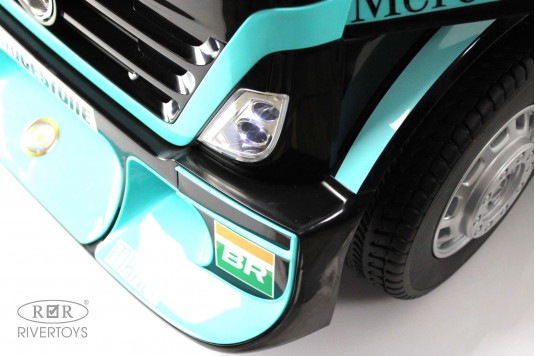 Детский электромобиль Mercedes-Benz Axor с прицепом (H777HH) голубой