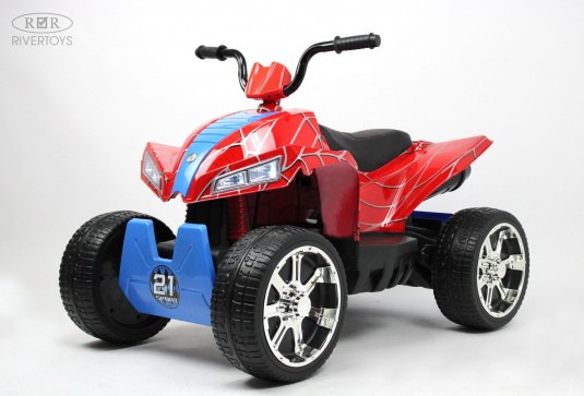 Детский электроквадроцикл T555TT красный паук