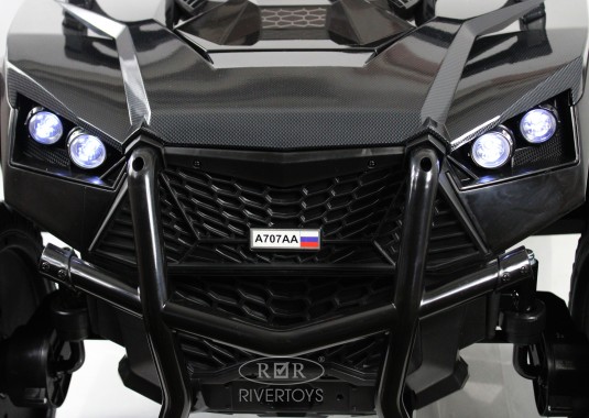 Детский электромобиль A707AA LUX NEW 4WD черный карбон