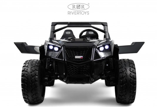 Детский электромобиль A707AA LUX NEW 4WD черный карбон