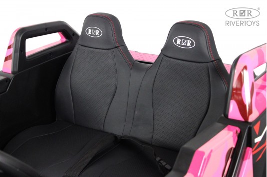 Детский электромобиль A707AA LUX NEW 4WD розовый камуфляж
