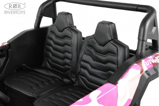 Детский электромобиль M222MM розовый камуфляж