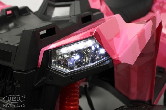 Детский электроквадроцикл A111AA 4WD розовый камуфляж