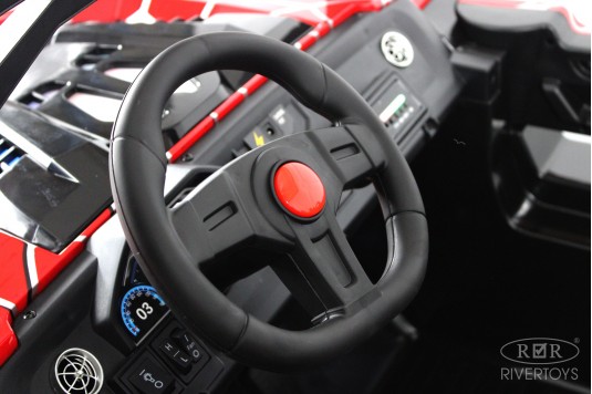 Детский электромобиль A707AA LUX NEW 4WD красный спайдер