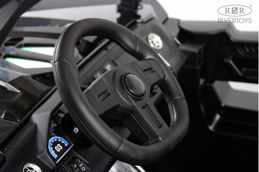 Детский электромобиль A707AA LUX NEW 4WD черный карбон
