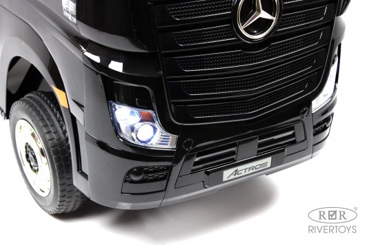 Детский электромобиль Mercedes-Benz Actros 4WD (HL358) черный глянец