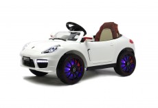 Детский электромобиль A444AA белый (кожа-EVA)