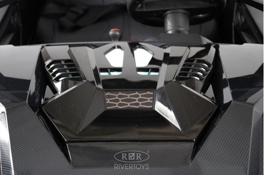 Детский электромобиль A707AA LUX NEW 4WD черный карбон