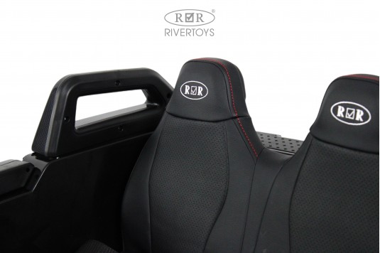 Детский электромобиль A707AA LUX NEW 4WD черный карбон