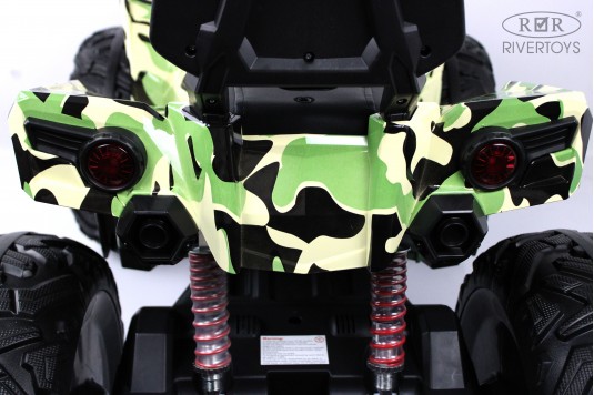 Детский электроквадроцикл A111AA 4WD зеленый камуфляж