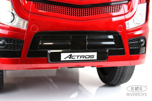 Детский электромобиль Mercedes-Benz Actros 4WD (HL358) вишневый глянец