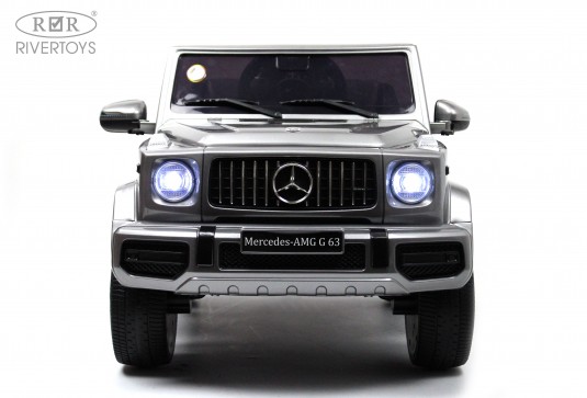 Детский электромобиль Mercedes-AMG G63 (O777OO) серый глянец