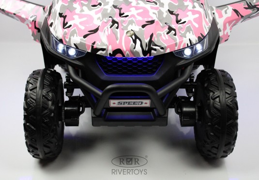 Детский электромобиль T777TT 4WD розовый камуфляж