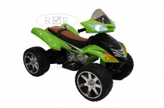 Детский электроквадроцикл E005KX зеленый (кожа)