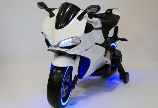 Детский электромотоцикл А001АА белый
