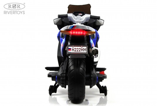 Детский электромотоцикл H222HH синий