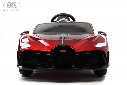 Детский электромобиль Bugatti Divo (HL338) вишневый глянец