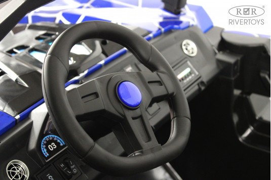Детский электромобиль A707AA LUX NEW 4WD синий спайдер