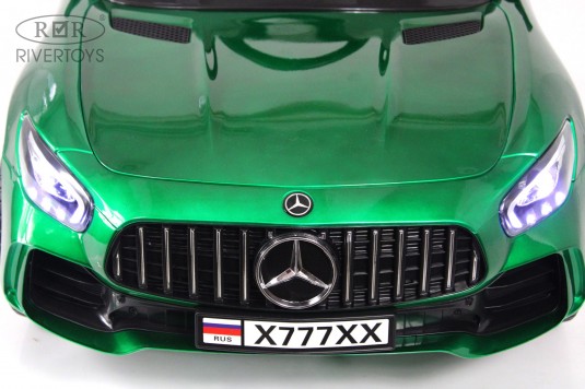 Детский электромобиль Mercedes-Benz AMG GT X777XX зеленый глянец