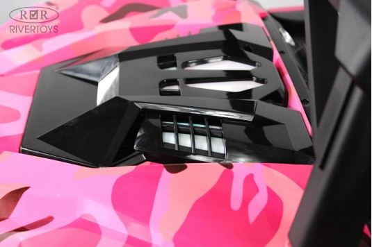 Детский электромобиль A707AA LUX NEW 4WD розовый камуфляж